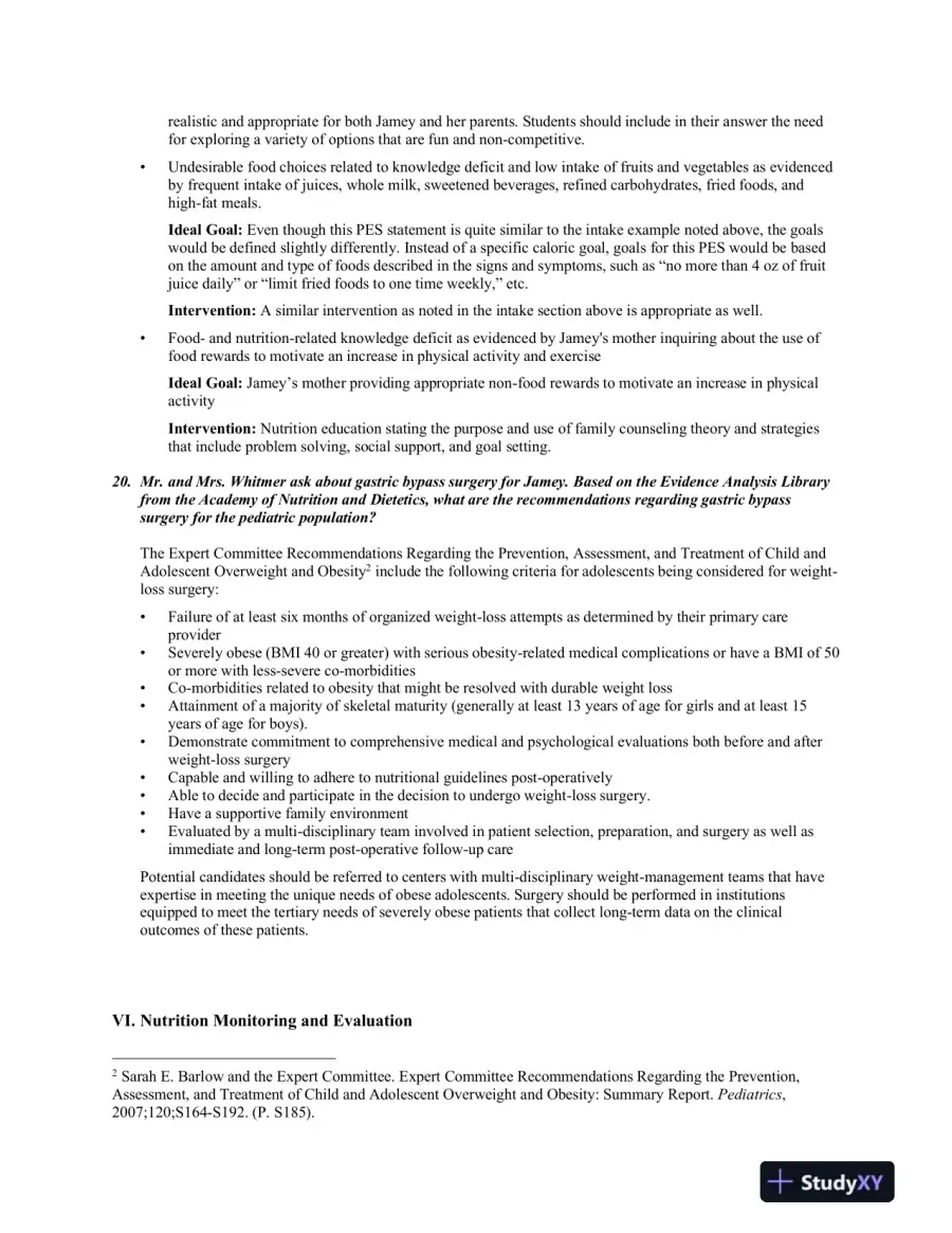 Medical Nutrition Therapy: A Case-Study Approach , 5th Edition Solution Manual, page 8