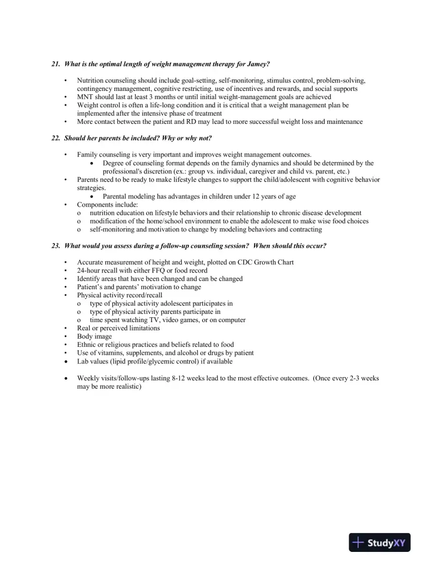 Medical Nutrition Therapy: A Case-Study Approach , 5th Edition Solution Manual, page 9