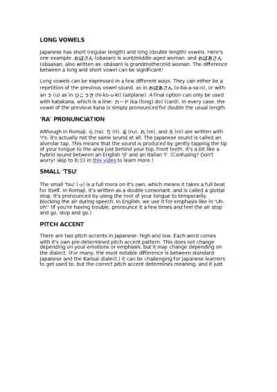 MORA AND KANA Accent Intonation - Page 2 preview image
