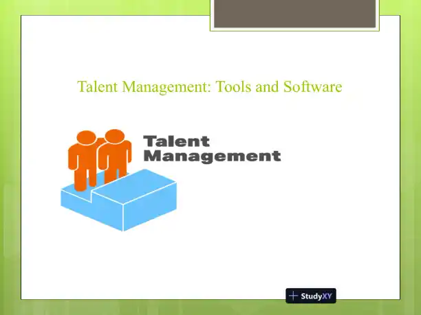 Talent Management: Tools And Software - Page 1 preview image