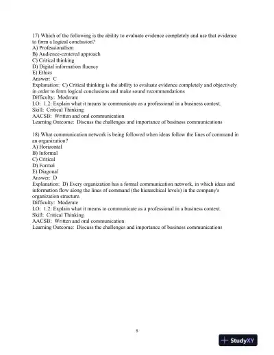 Test Bank for Business Communication Today, 15th Edition - Page 10 preview image