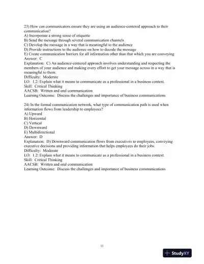 Test Bank for Business Communication Today, 15th Edition - Page 13 preview image