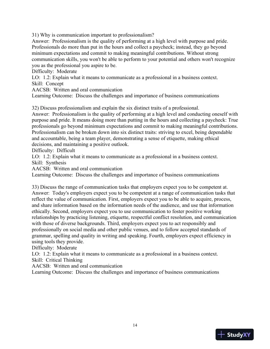 Test Bank for Business Communication Today, 15th Edition, page 16