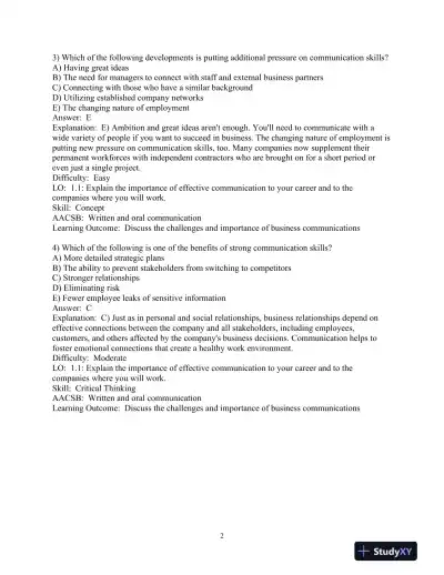 Test Bank for Business Communication Today, 15th Edition - Page 4 preview image