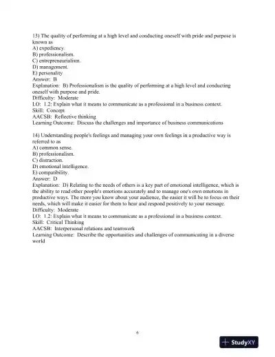 Test Bank for Business Communication Today, 15th Edition - Page 8 preview image