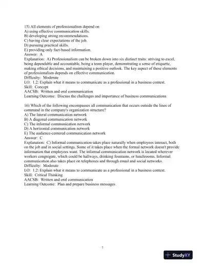 Test Bank for Business Communication Today, 15th Edition - Page 9 preview image