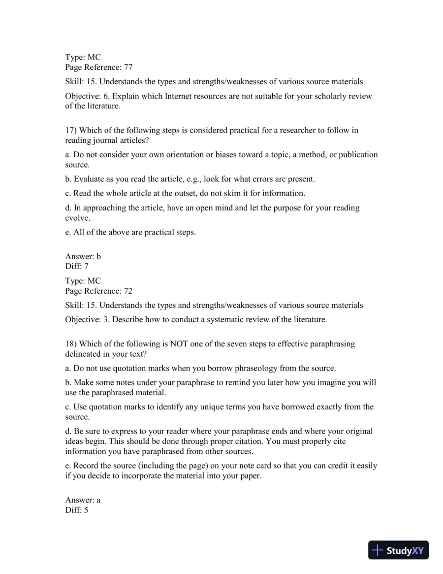 Basics Of Social Research, Fourth Canadian Edition Test Bank, page 11