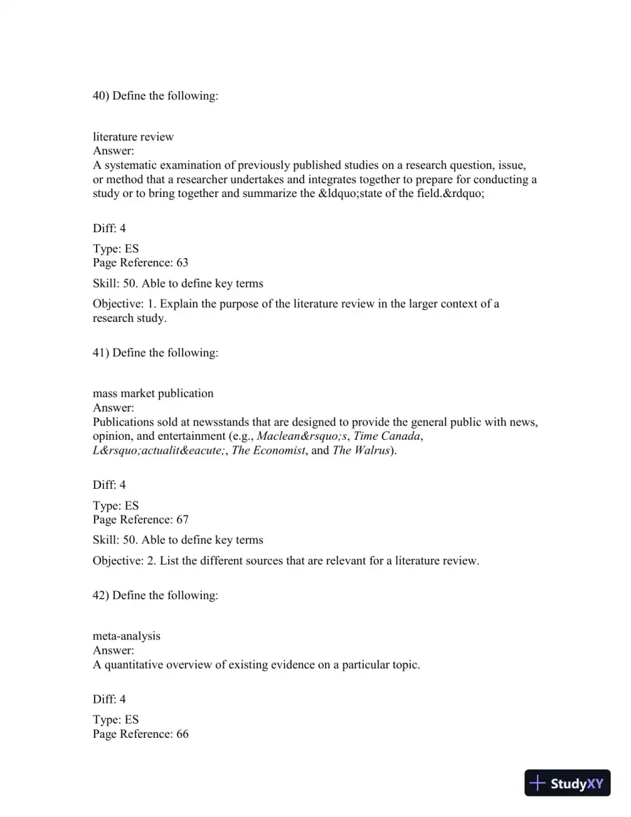 Basics Of Social Research, Fourth Canadian Edition Test Bank, page 21