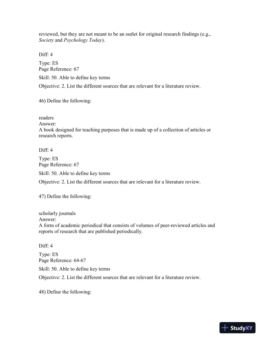 Basics Of Social Research, Fourth Canadian Edition Test Bank, page 23