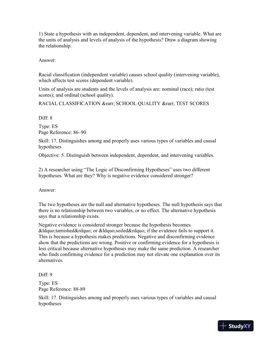 Basics Of Social Research, Fourth Canadian Edition Test Bank, page 25