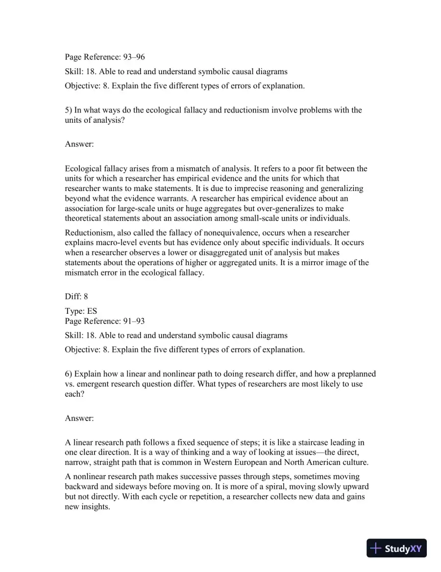 Basics Of Social Research, Fourth Canadian Edition Test Bank, page 27