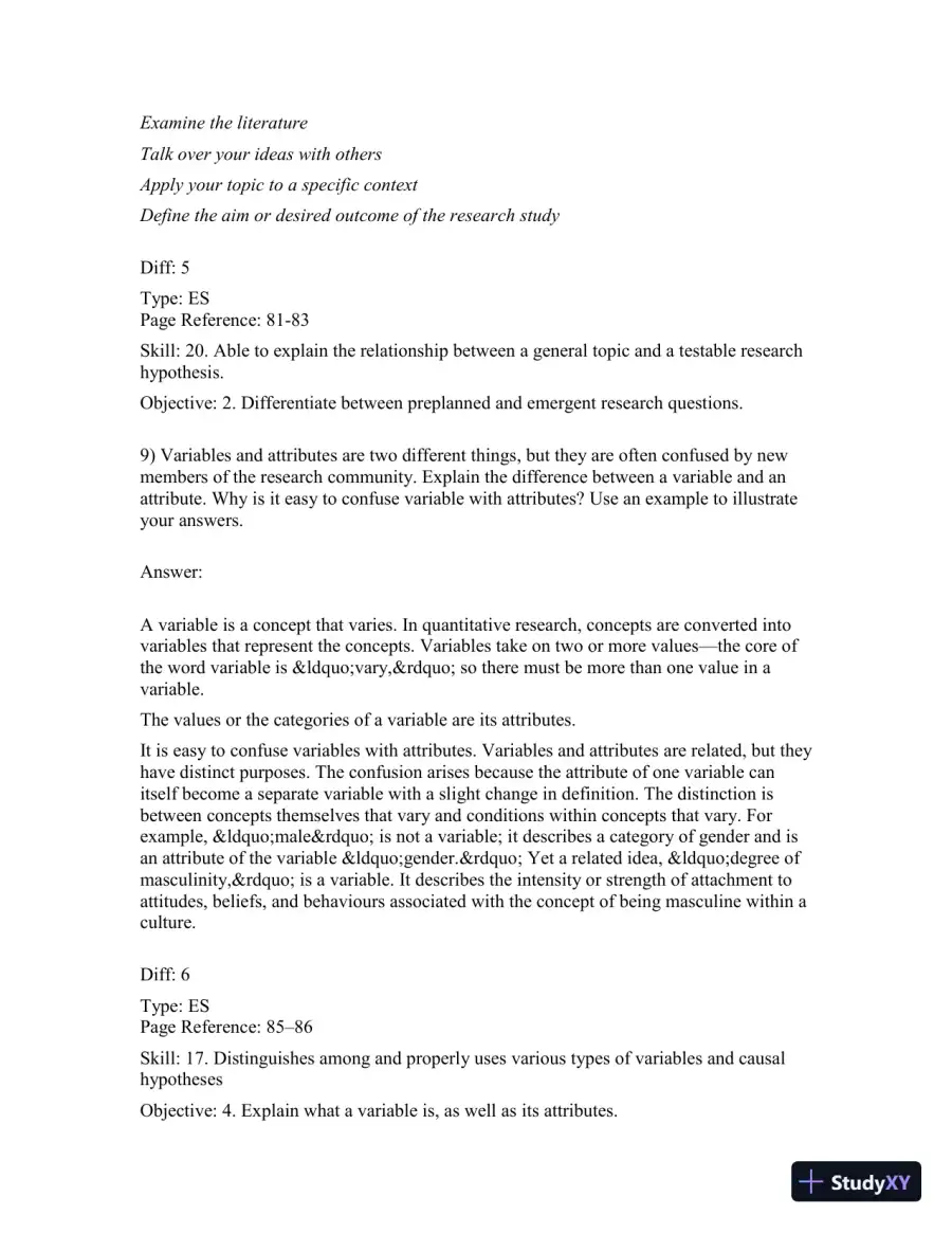 Basics Of Social Research, Fourth Canadian Edition Test Bank, page 29