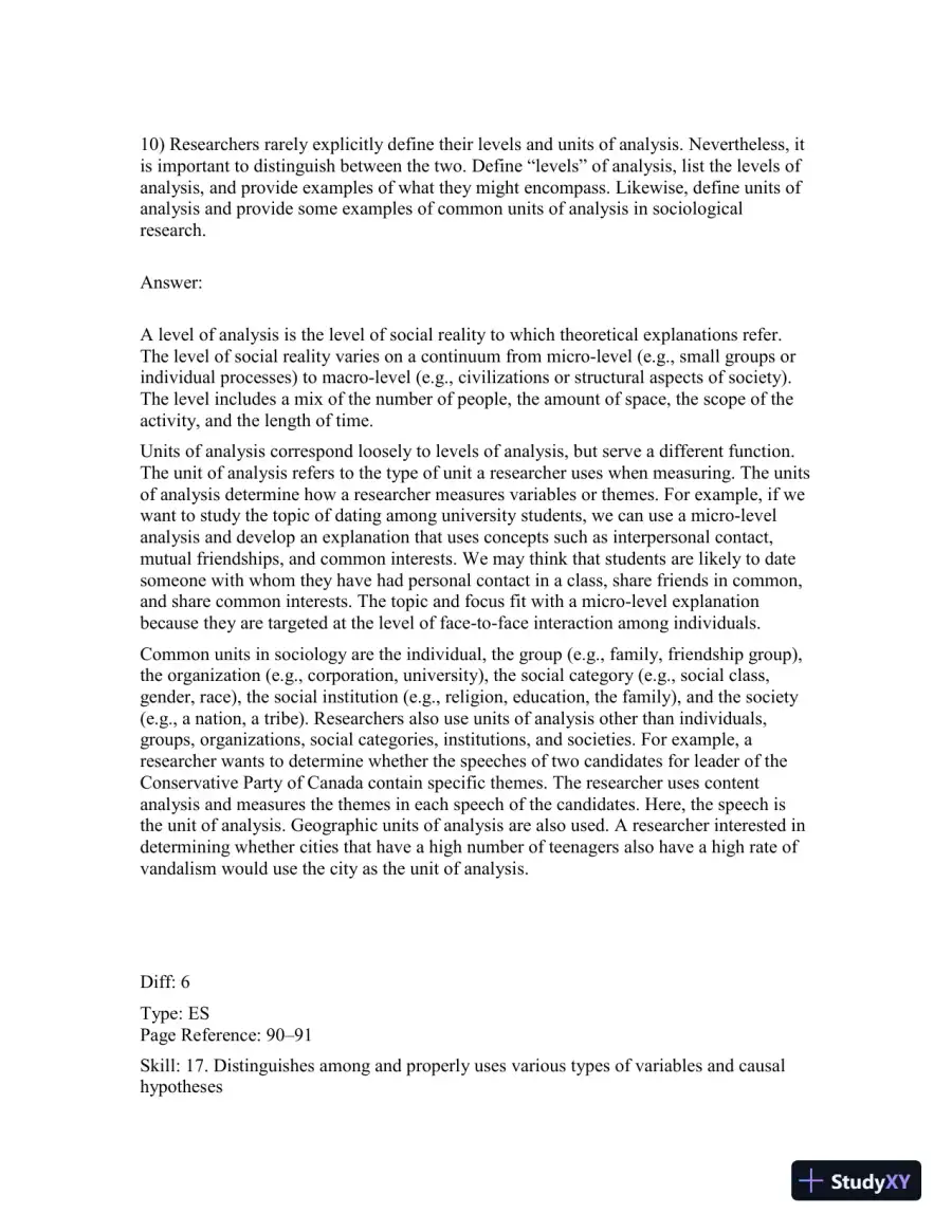 Basics Of Social Research, Fourth Canadian Edition Test Bank, page 30