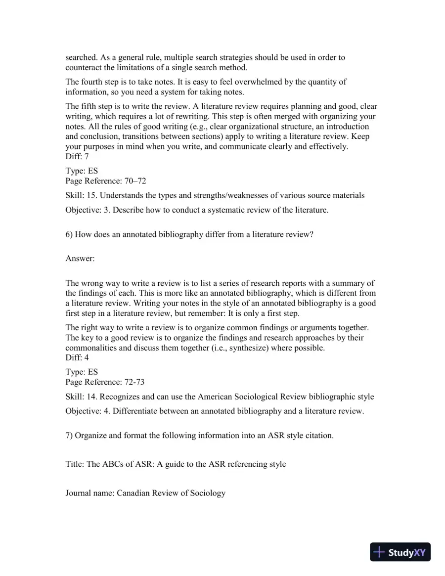 Basics Of Social Research, Fourth Canadian Edition Test Bank, page 5