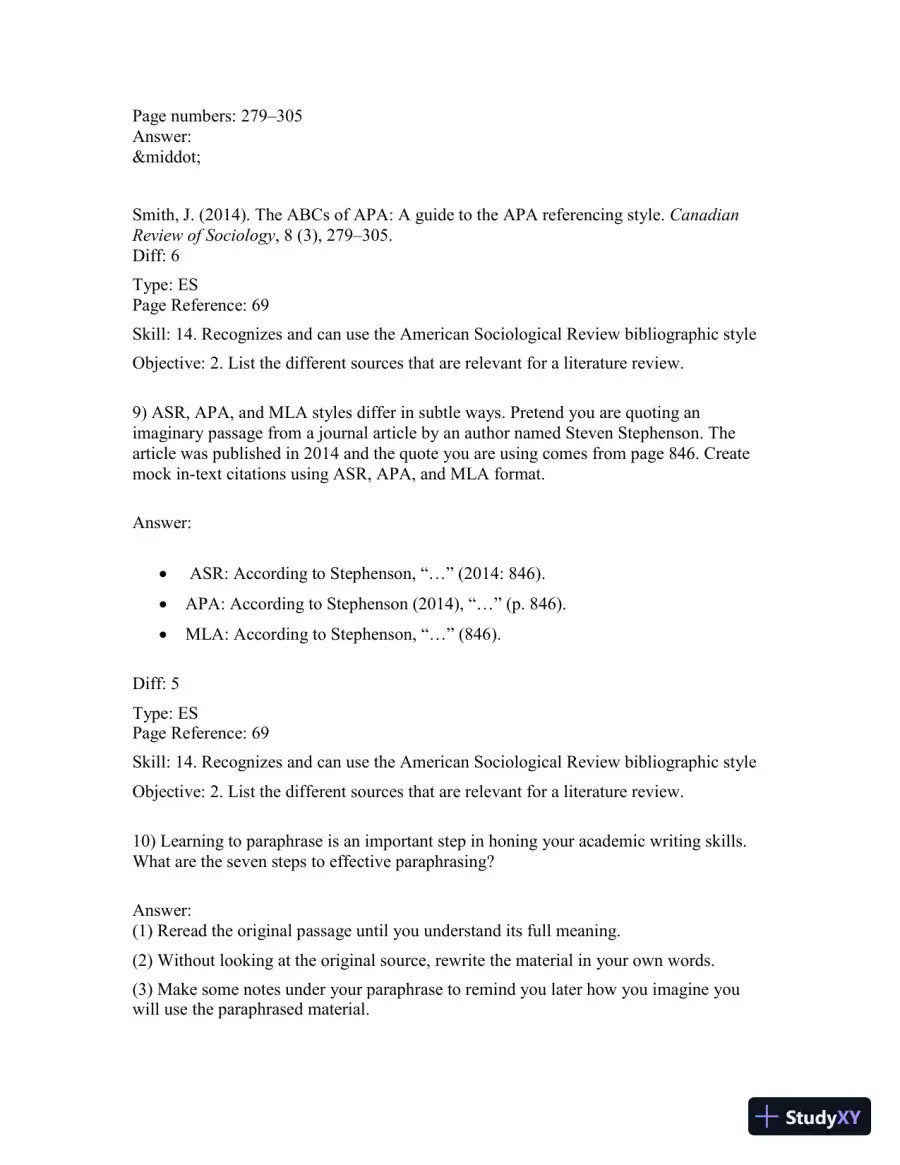 Basics Of Social Research, Fourth Canadian Edition Test Bank, page 7