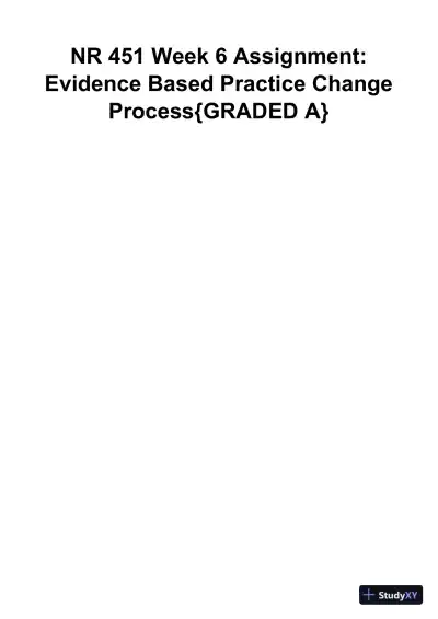 NR451 Health Neurological Physical Assessment Week 6 With Answers (5 Solved Questions) - Page 1 preview image