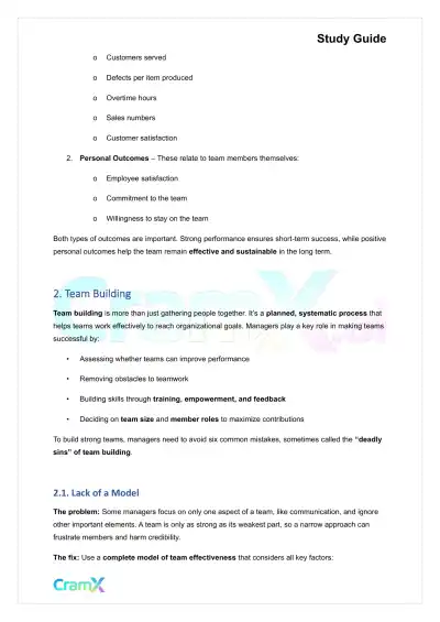 Principles of Management - Understanding Teams - Page 3 preview image