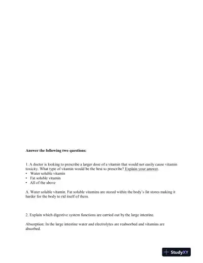 2023 BIOD151 Anatomy and Physiology Test Bank Module 3 With Answers (22 Solved Questions) - Page 3 preview image