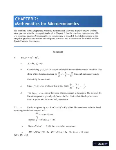 Microeconomic Theory: Basic Principles and Extensions , 12th Edition Solution Manual - Page 3 preview image