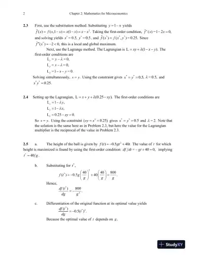 Microeconomic Theory: Basic Principles and Extensions , 12th Edition Solution Manual - Page 4 preview image