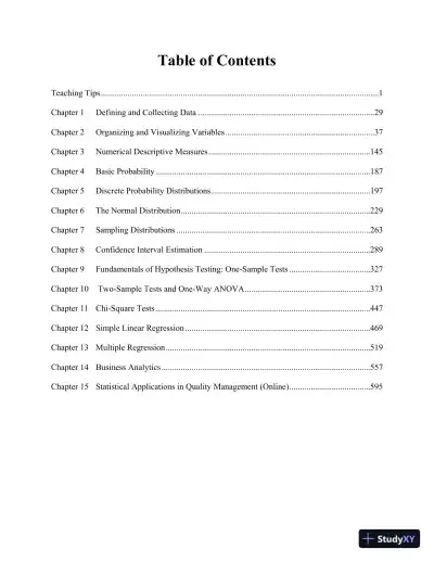 Solution Manual for Business Statistics: A First Course, 8th Edition - Page 3 preview image