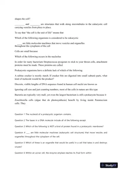 Liberty University BIOL 101 Quiz 2 Complete Solutions Correct Answers Key - Page 5 preview image