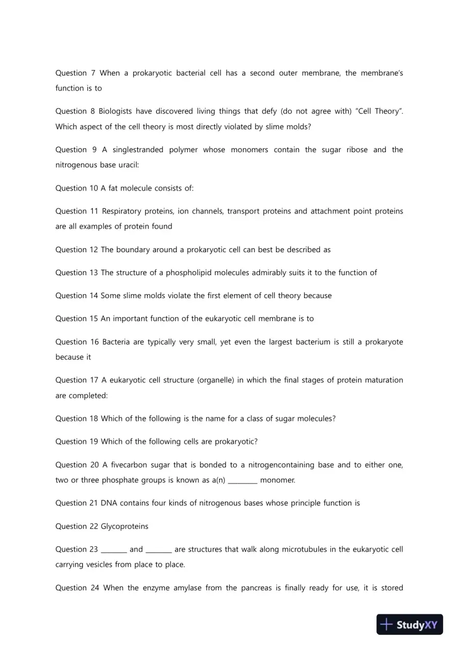 Liberty University BIOL 101 Quiz 2 Complete Solutions Correct Answers Key, page 6