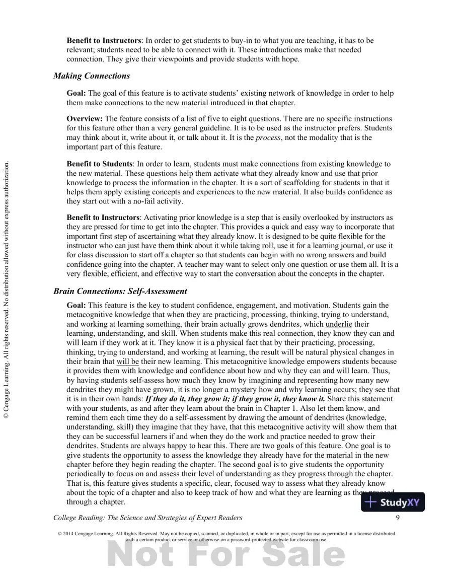 College Reading : The Science And Strategies Of Expert Readers, 1st Edition Class Notes, page 10