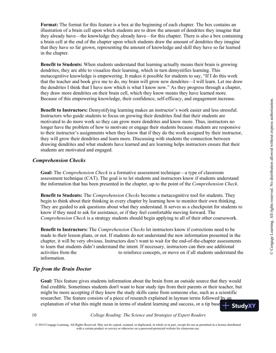 College Reading : The Science And Strategies Of Expert Readers, 1st Edition Class Notes, page 11