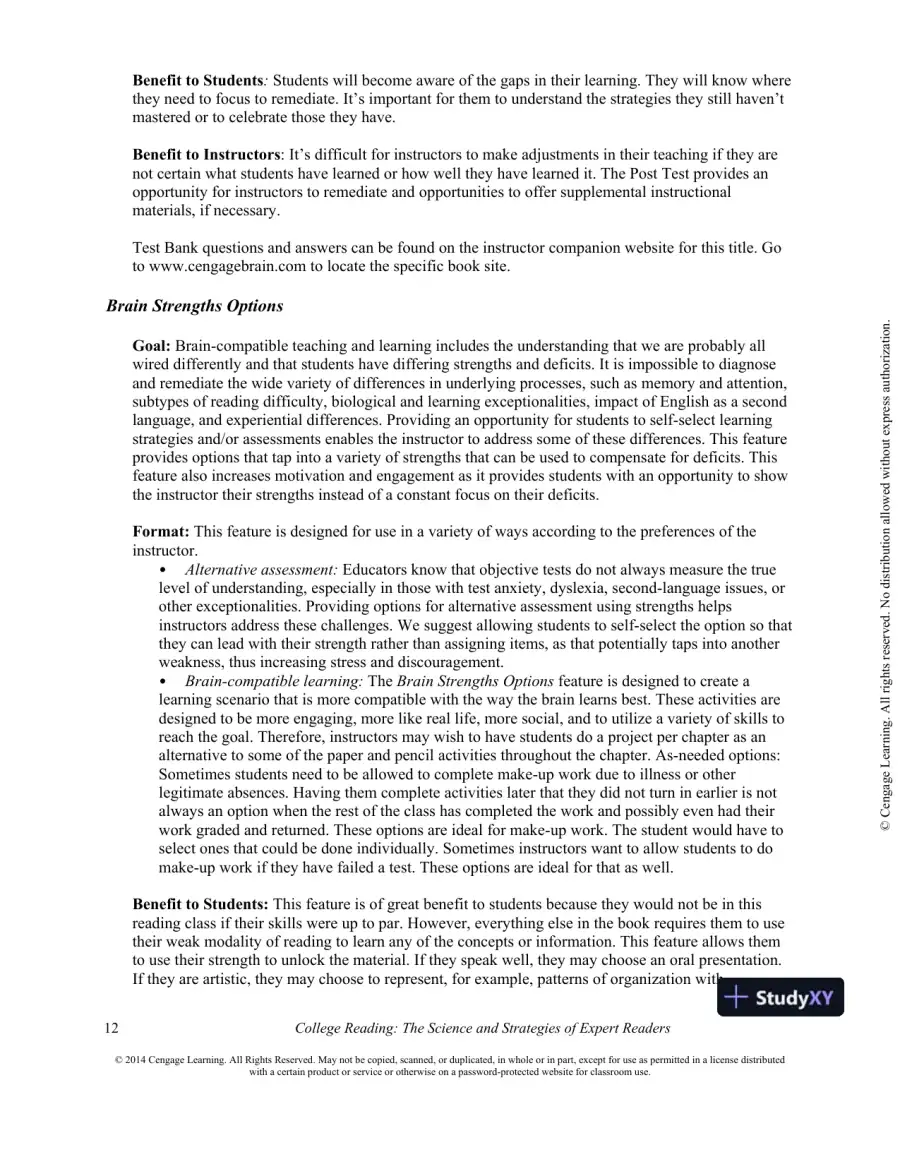 College Reading : The Science And Strategies Of Expert Readers, 1st Edition Class Notes, page 13