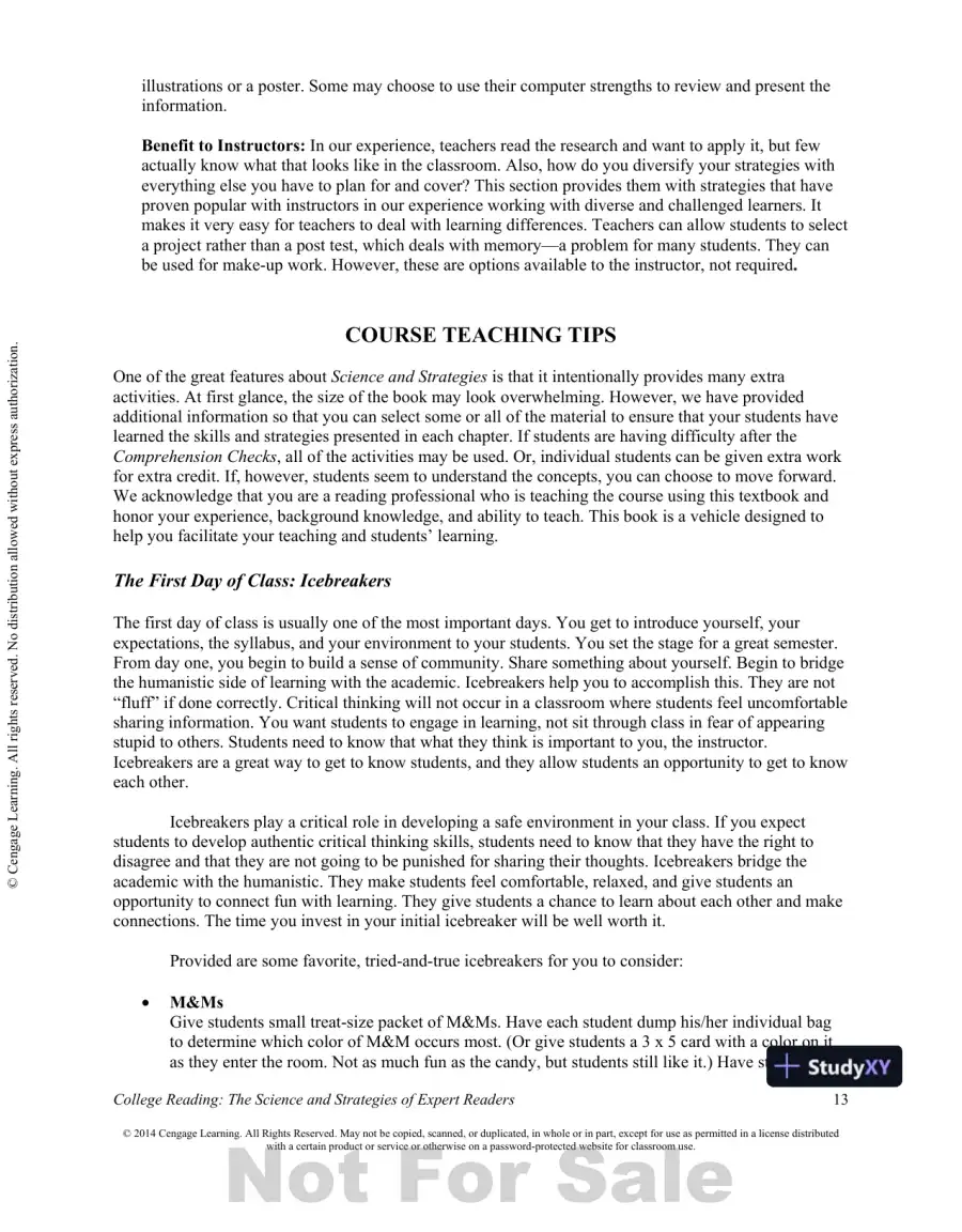 College Reading : The Science And Strategies Of Expert Readers, 1st Edition Class Notes, page 14