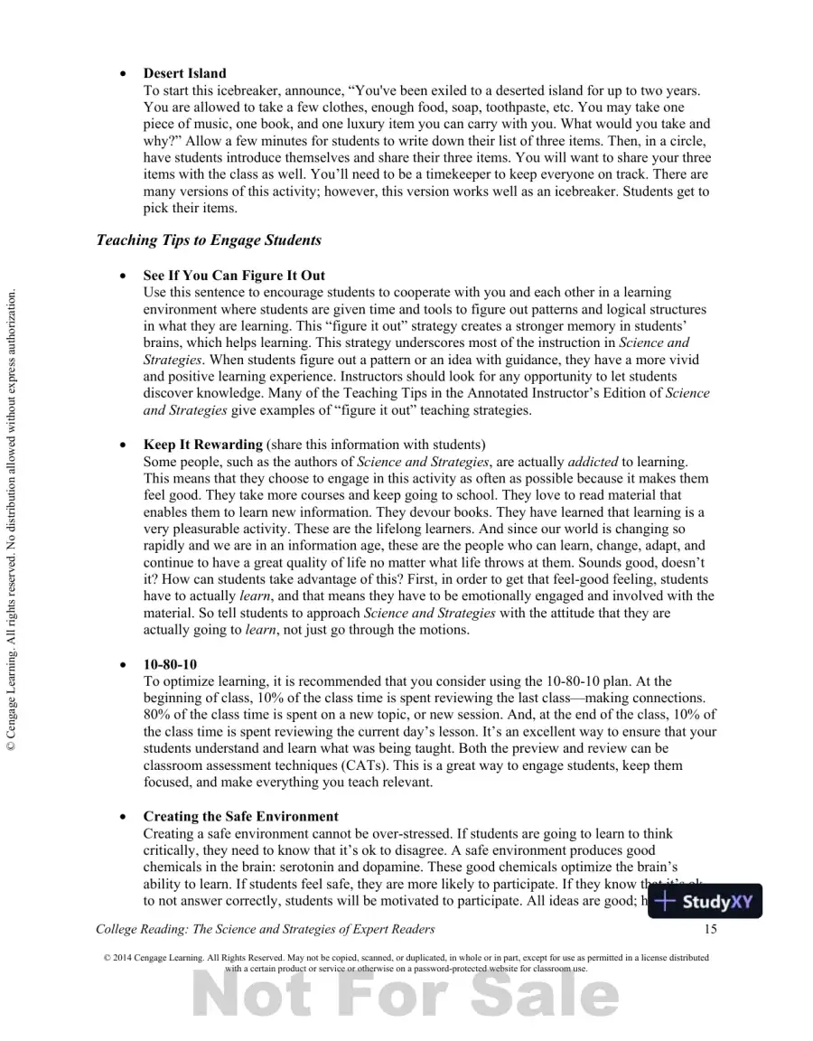 College Reading : The Science And Strategies Of Expert Readers, 1st Edition Class Notes, page 16