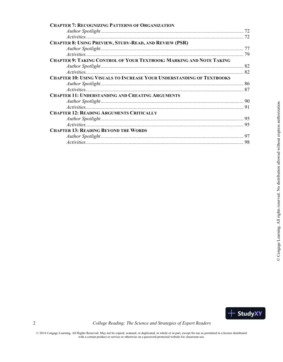 College Reading : The Science And Strategies Of Expert Readers, 1st Edition Class Notes, page 3