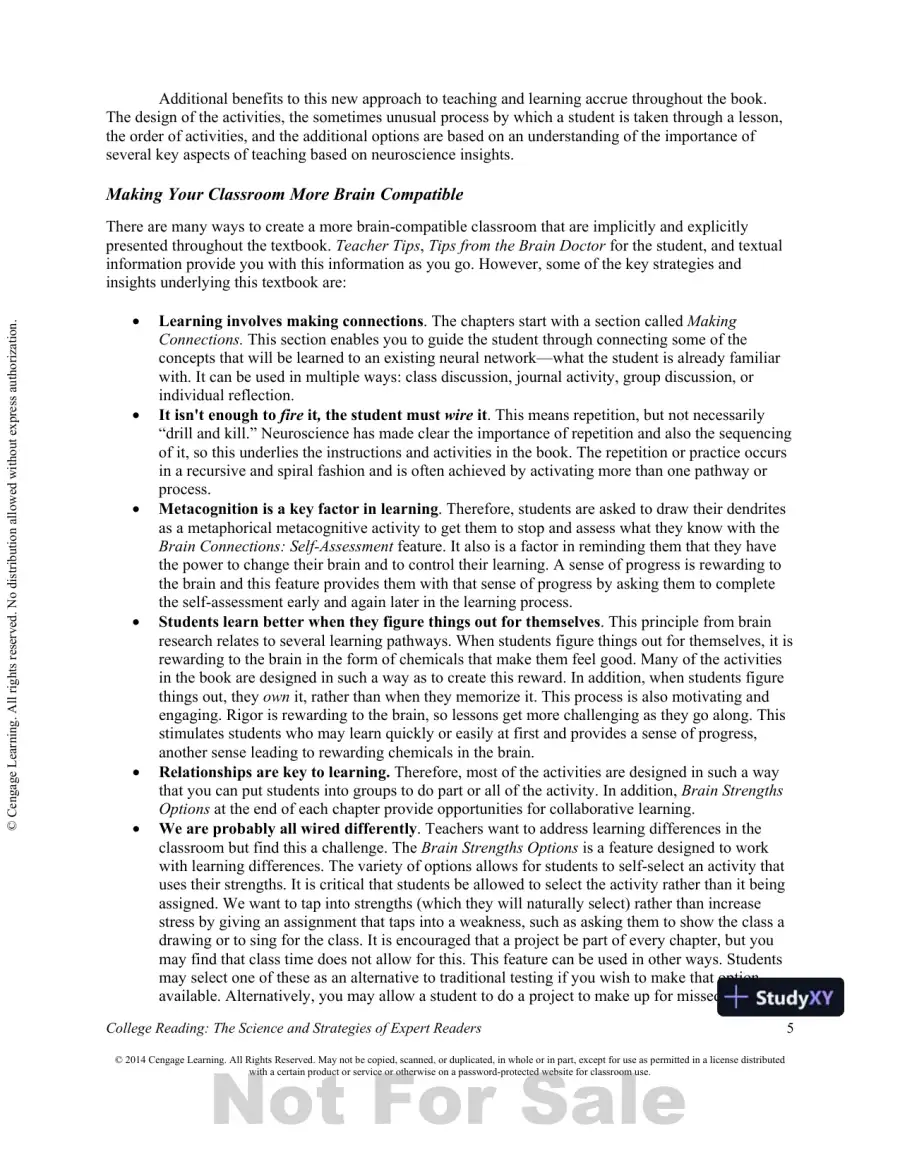 College Reading : The Science And Strategies Of Expert Readers, 1st Edition Class Notes, page 6