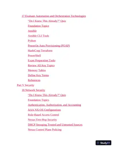 CCNP and CCIE Data Center Core DCCOR 350-601 2nd Ed Official Cert Guide (2024) - Page 29 preview image
