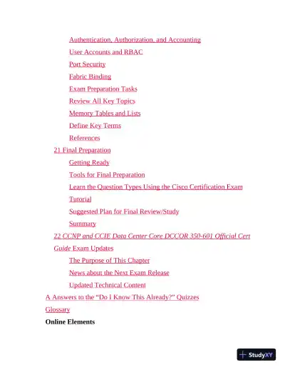 CCNP and CCIE Data Center Core DCCOR 350-601 2nd Ed Official Cert Guide (2024) - Page 31 preview image