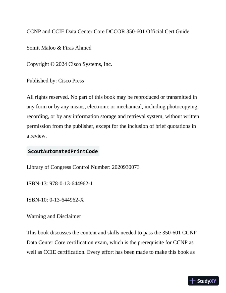 CCNP and CCIE Data Center Core DCCOR 350-601 2nd Ed Official Cert Guide (2024), page 5