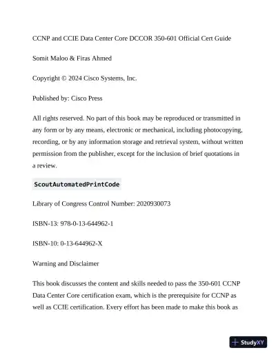 CCNP and CCIE Data Center Core DCCOR 350-601 2nd Ed Official Cert Guide (2024) - Page 5 preview image