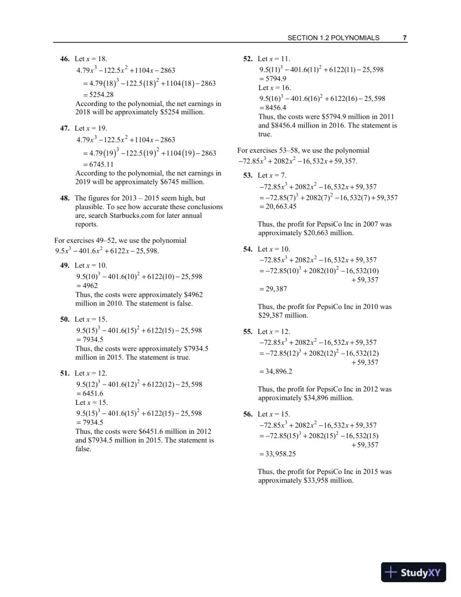 Solution Manual for Finite Mathematics with Applications In the Management, Natural, and Social Sciences, 12th Edition, page 10