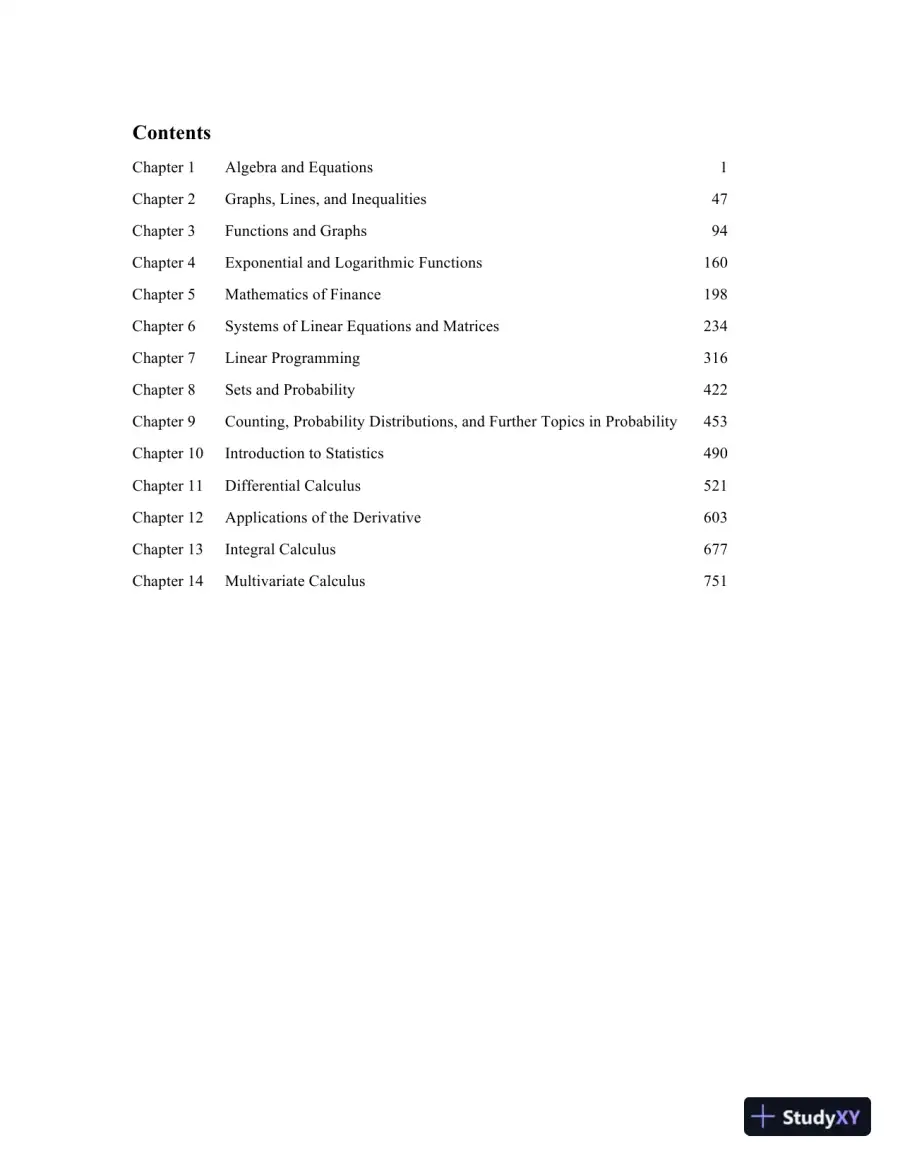 Solution Manual for Finite Mathematics with Applications In the Management, Natural, and Social Sciences, 12th Edition, page 3