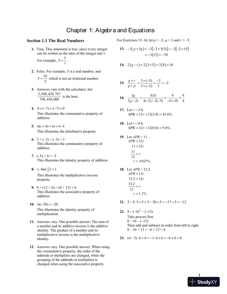 Solution Manual for Finite Mathematics with Applications In the Management, Natural, and Social Sciences, 12th Edition, page 4