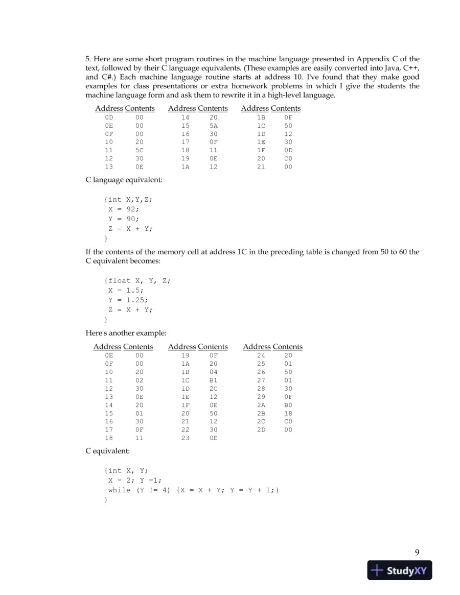 Solution Manual for Computer Science: An Overview, 13th Edition, page 12