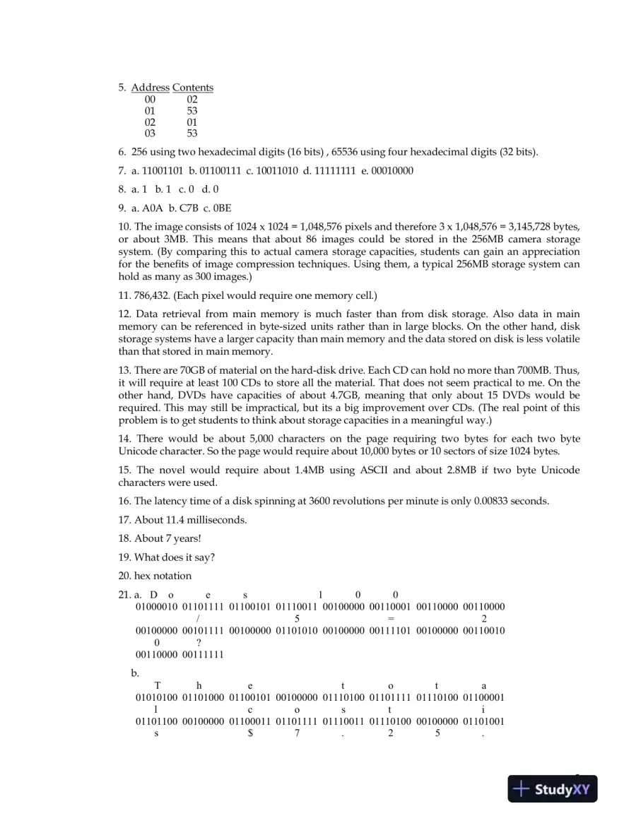 Solution Manual for Computer Science: An Overview, 13th Edition, page 7