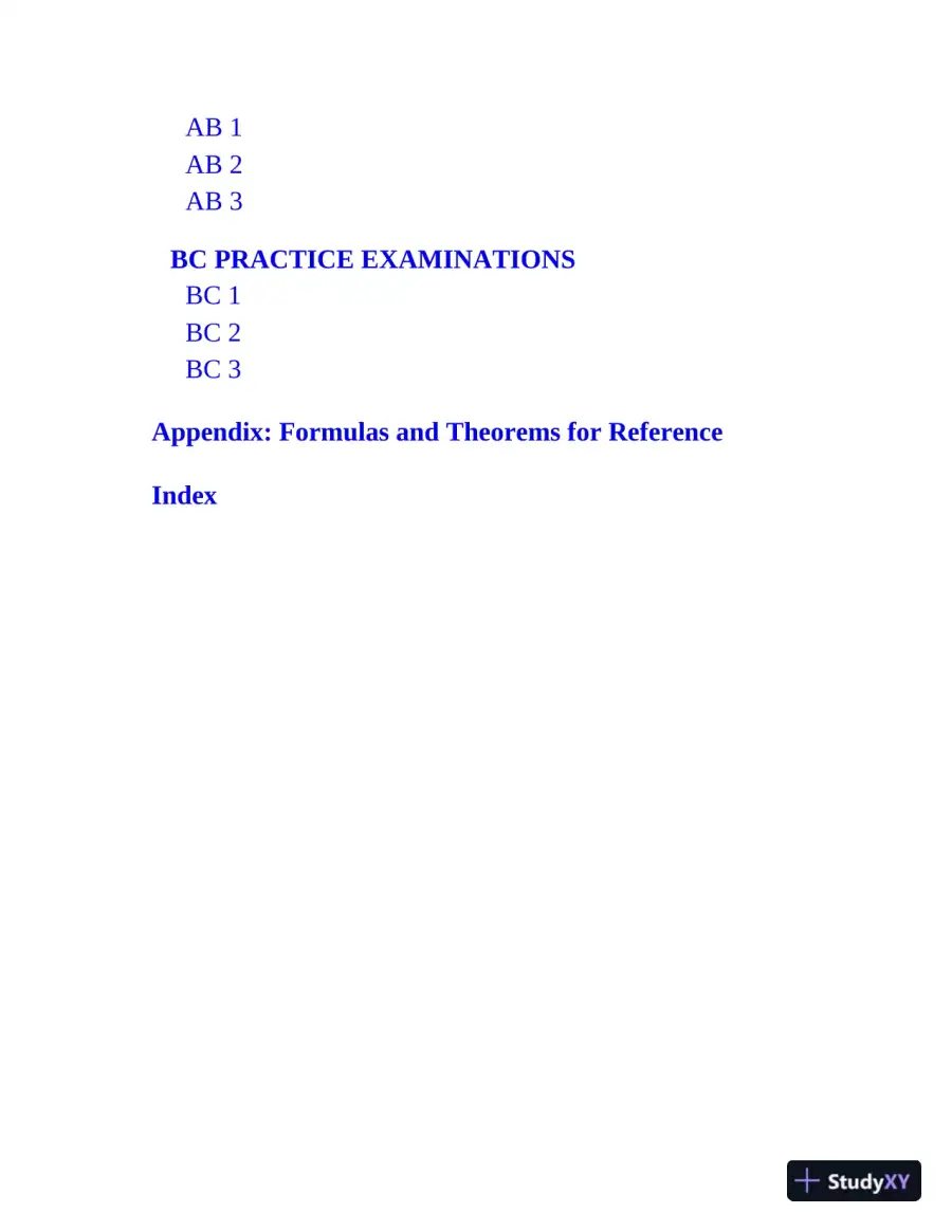 AP Calculus: With 8 Practice Tests, 15th Edition (2020), page 13