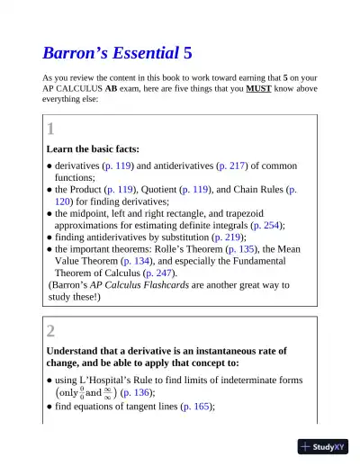 AP Calculus: With 8 Practice Tests, 15th Edition (2020) - Page 14 preview image