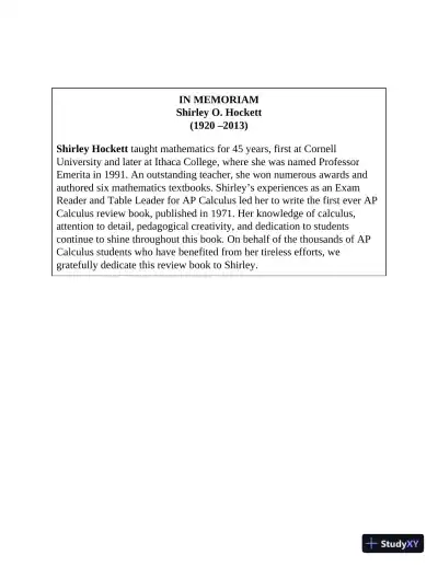 AP Calculus: With 8 Practice Tests, 15th Edition (2020) - Page 5 preview image