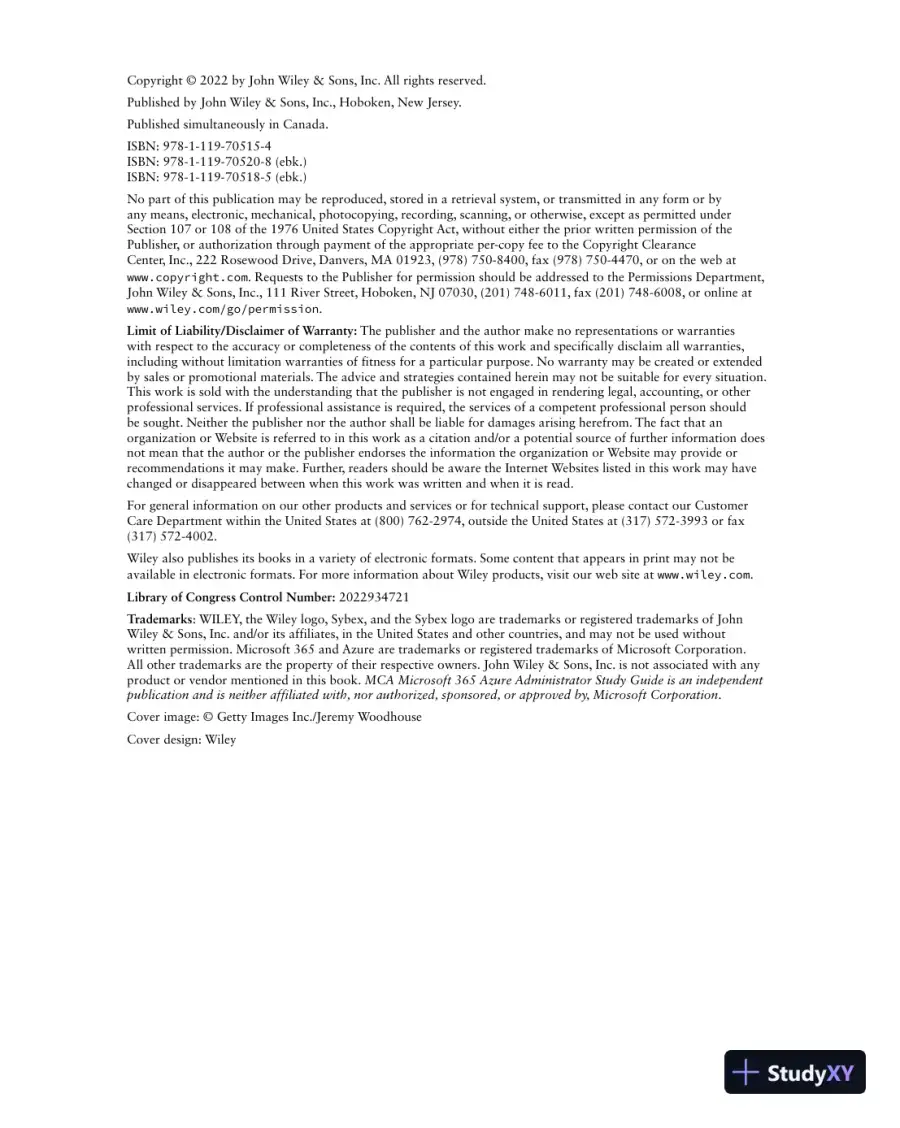 MCA Microsoft Certified Associate Azure Administrator Study Guide: Exam AZ-104 (2022), page 7