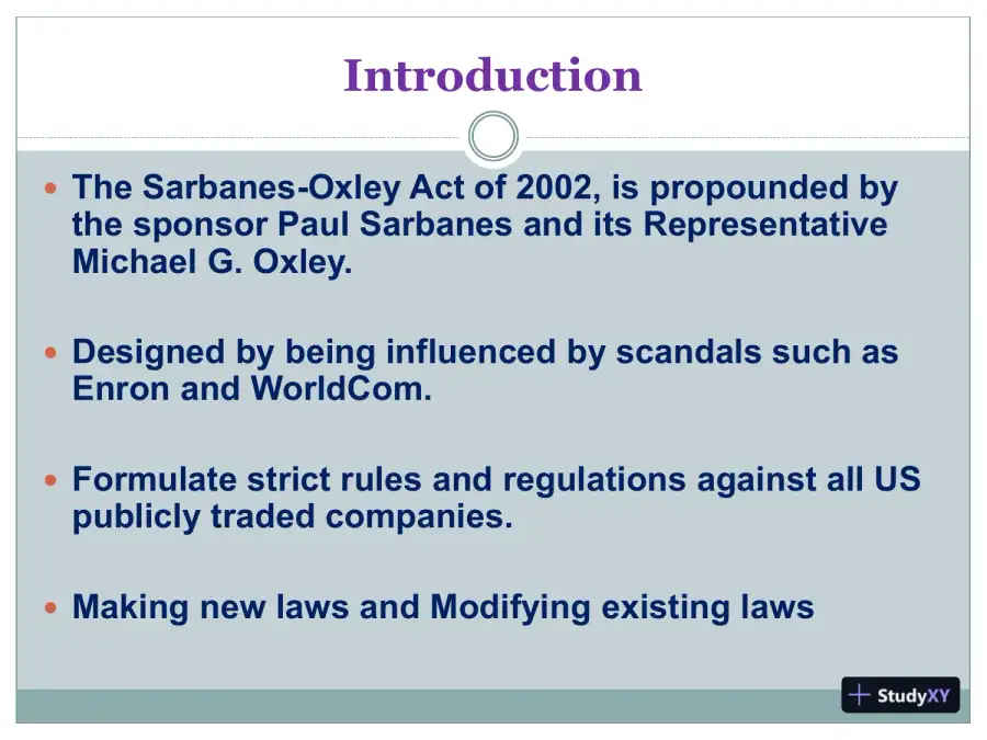 Sarbanes-Oxley Act 2002, page 3