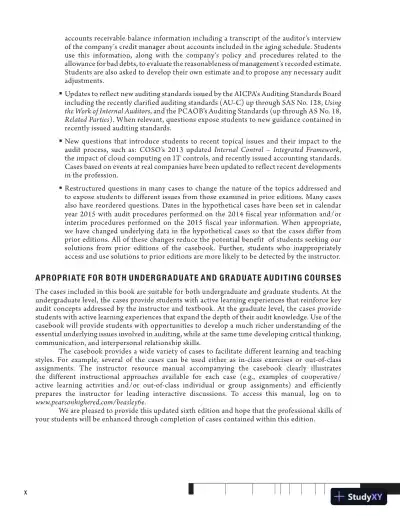 Solution Manual for Auditing Cases An Interactive Learning Approach, 6th Edition - Page 12 preview image