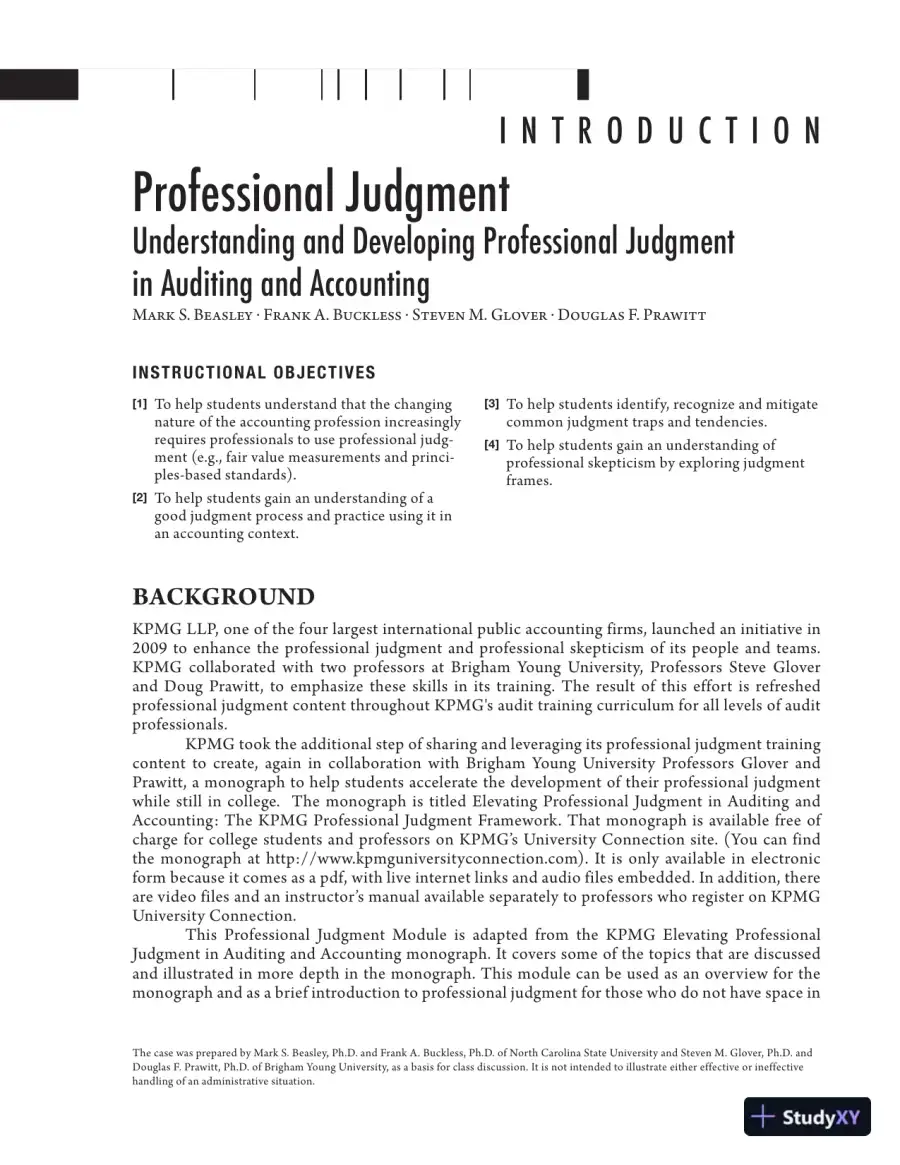 Solution Manual for Auditing Cases An Interactive Learning Approach, 6th Edition, page 13